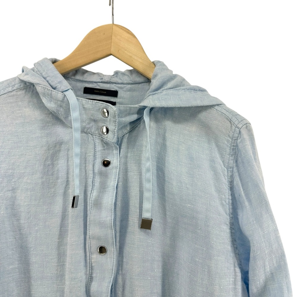 Rachel Roy Linen Utility Jacket Light Blue Size XL - Picture 5 of 11